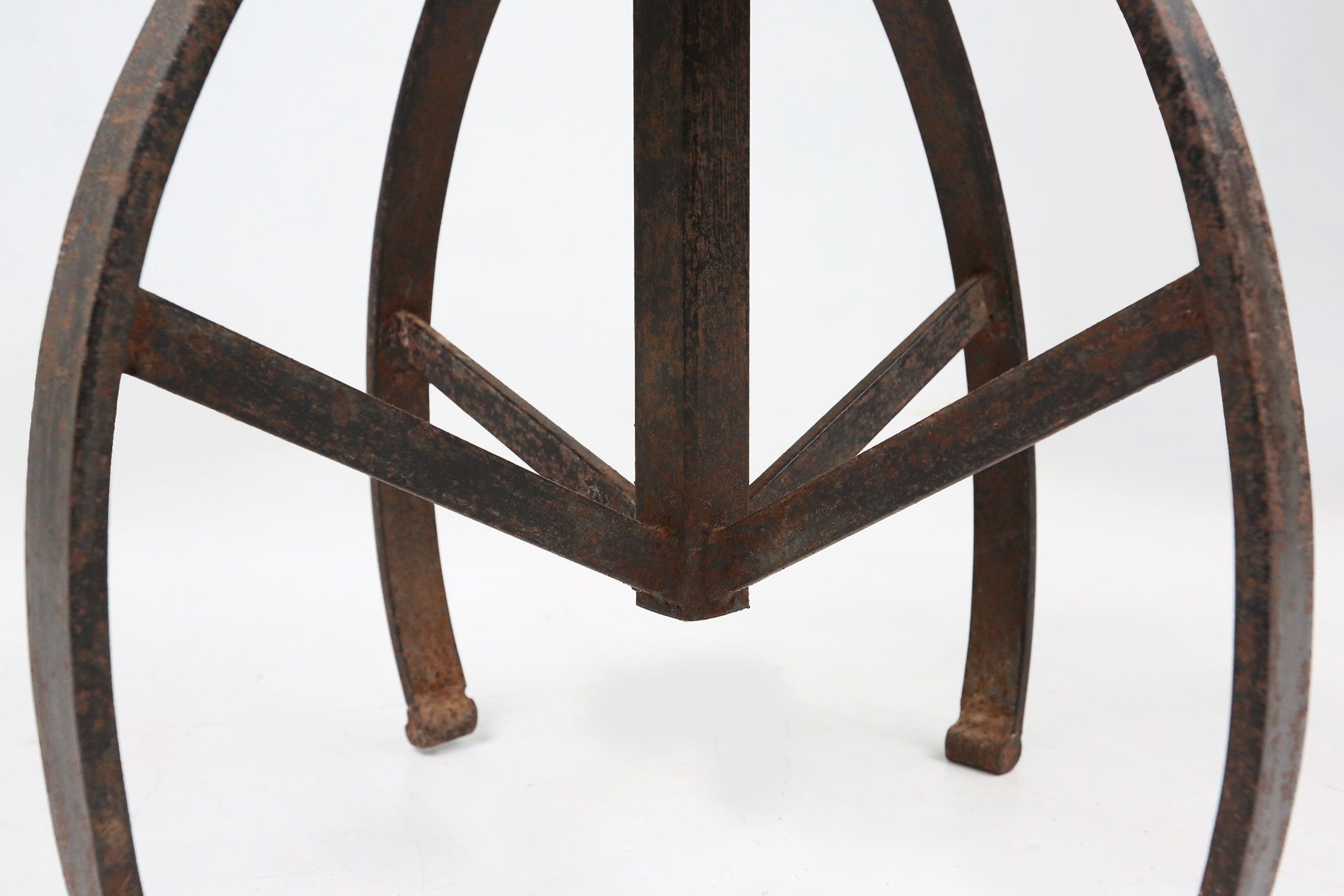 Set of 2 Industrial Black Metal Stools with Frame, France, 1920sthumbnail
